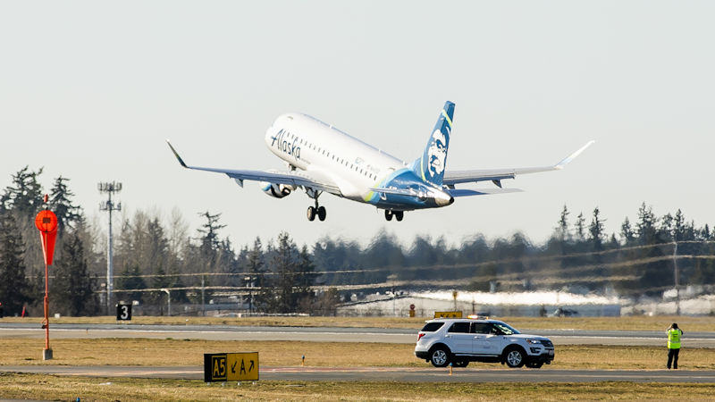 Alaska Air First Commercial Flight