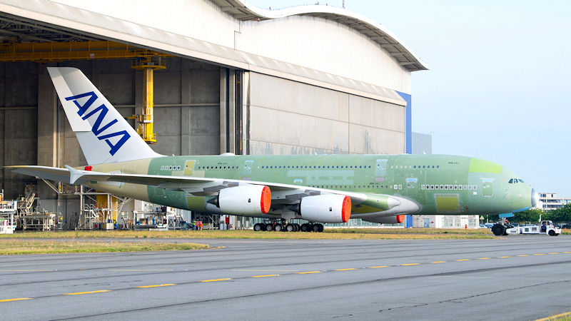 The first Airbus A380 for All Nippon Airways