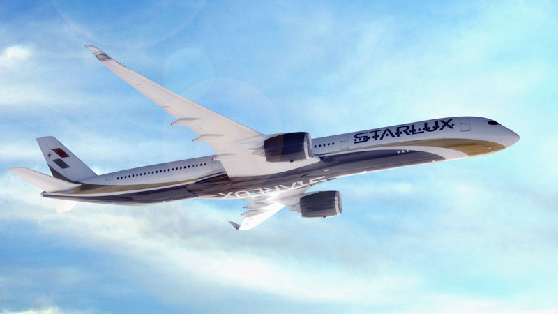 Taiwan's StarLux Orders 17 Airbus A350s