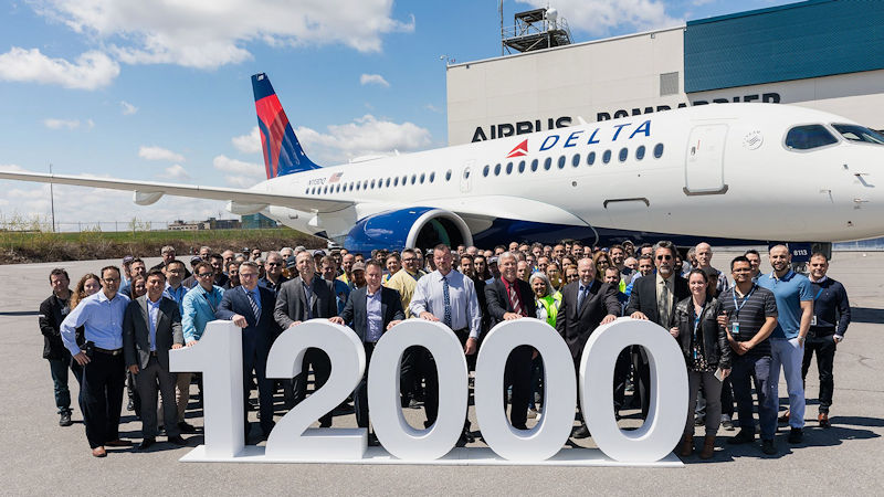 Airbus Delivers 12,000th Aircraft To Delta