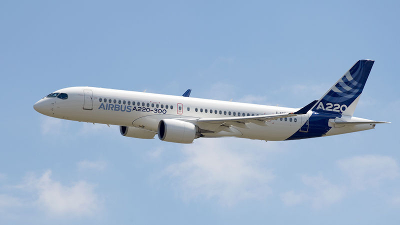 Airbus Increases A220 Take-Off Weight, Range